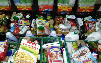 Distribuição dos cabazes alimentares de Junho