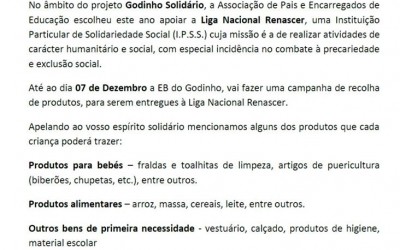 “Godinho Solidário” apoia a nossa Instituição